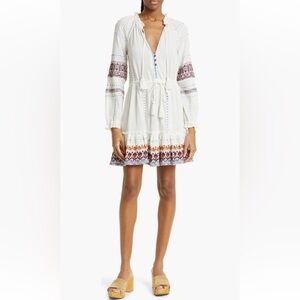 Veronica Beard Danica Long Sleeve Cotton Cover-Up Dress